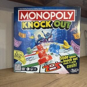 Monopoly Knockout Board Game Hasbro F8995 2-8 Players Quick-Playing 2024 NEW